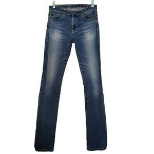 Adriano Goldschmied The Harper Straight Med Blue Denim Jeans Women's Size 27 R